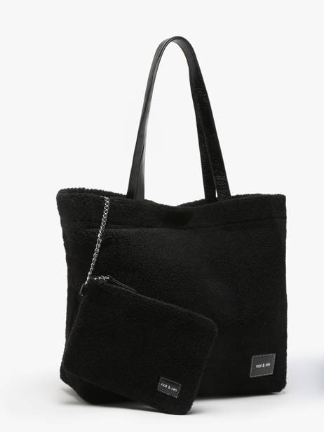 Shoulder Bag Teddy Recycled Polyester Nat et nin Black teddy T other view 1