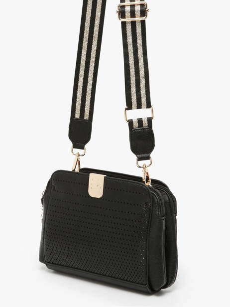 Shoulder Bag Ajoure Lulu castagnette Black ajoure WINSTON other view 2