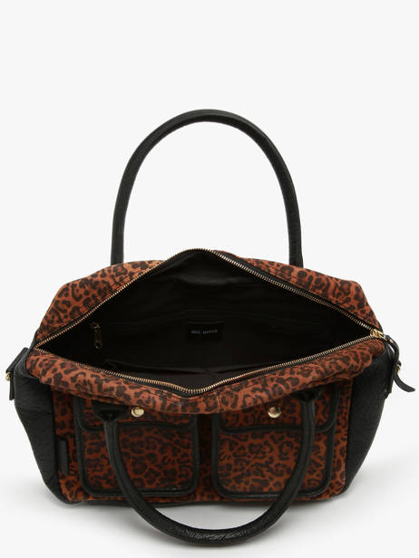 Leather Dandy Leopard Satchel Paul marius Brown leopard DANDYLEO other view 3