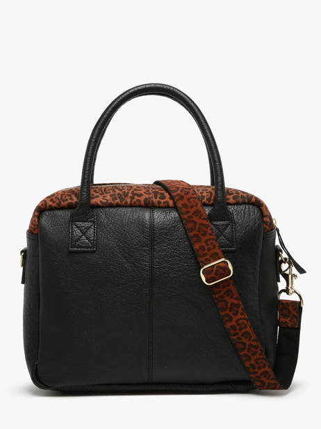 Leather Dandy Leopard Satchel Paul marius Brown leopard DANDYLEO other view 4