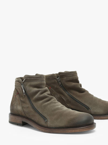 Bottines Hacker 5 En Cuir No brand Vert men 12777 vue secondaire 1