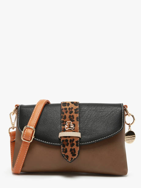 Shoulder Bag Leopard Lulu castagnette Black leopard SORRY