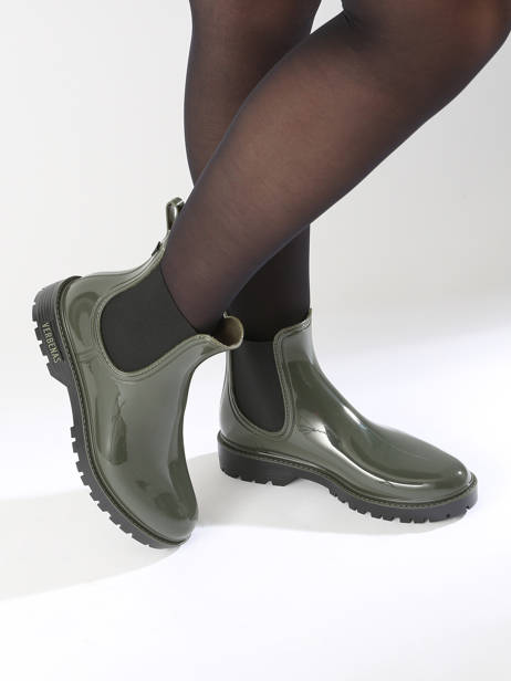 Rain Boots Verbenas Green women 76002435 other view 1