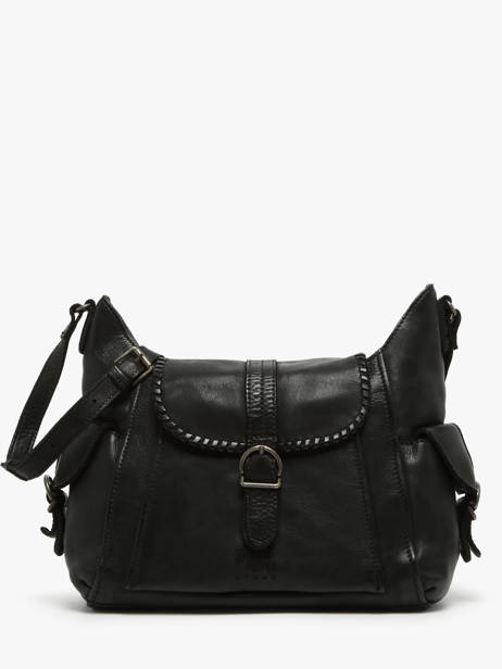 Sac Bandoulière Utility Cuir Basilic pepper Noir utility BUTI08