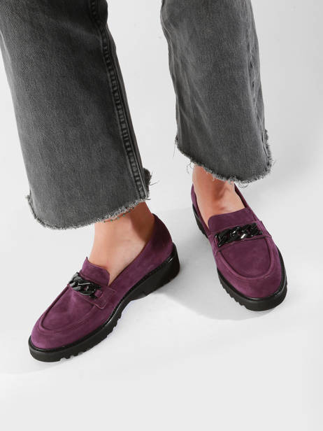 Moccasins Salka In Leather Mephisto Violet women P5145806 other view 1