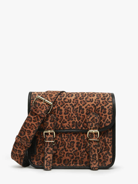 Crossbody Bag Leopard Leather Paul marius Brown leopard SACOSLEO