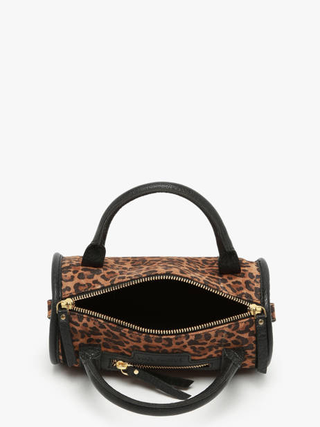 Sac Bandoulière Leopard Cuir Paul marius Marron leopard CHARILEO vue secondaire 3