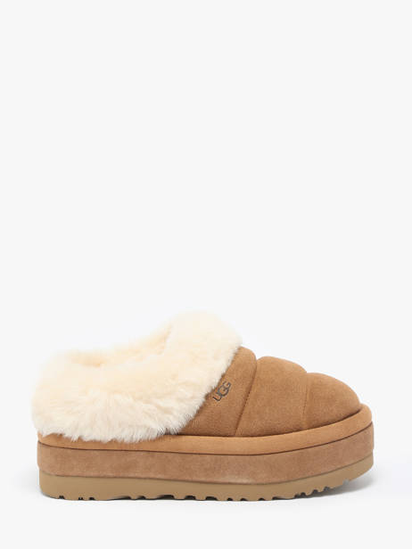 Slippers In Leather Ugg Beige women 1146390