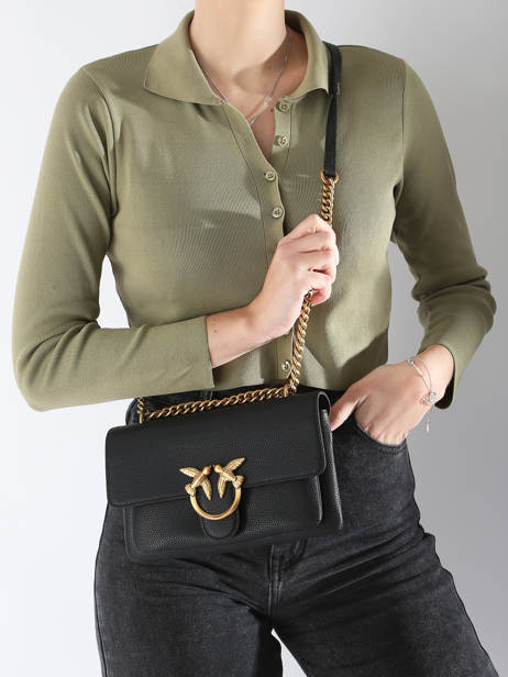 Shoulder Bag Love Bag Soft Leather Pinko Black love bag soft 4528A29Q other view 1