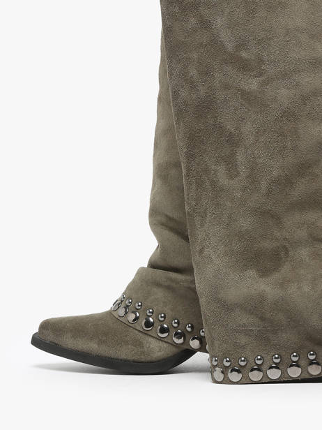 Boots In Leather N°6 Green women AN31 other view 4