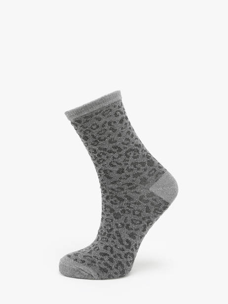 Chaussettes Pieces Gris socks women 17151109