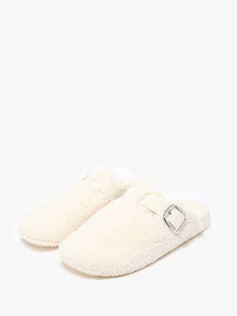 Slippers Isotoner White women 97388 other view 3