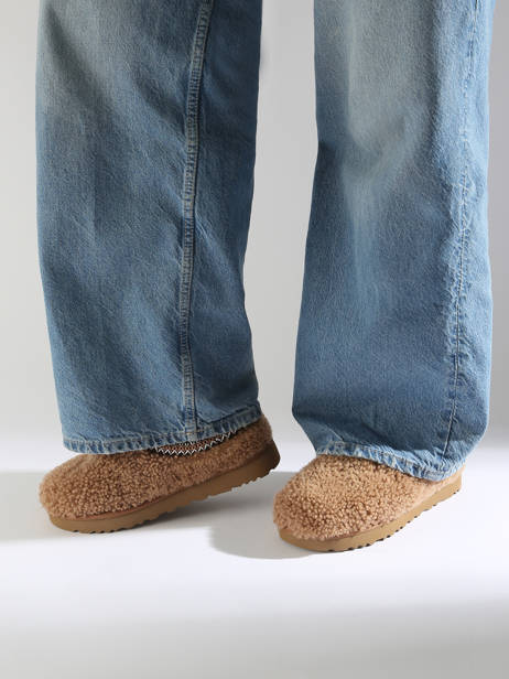 Slippers Tasman Maxi Curly In Leather Ugg Brown women 1158356 other view 1