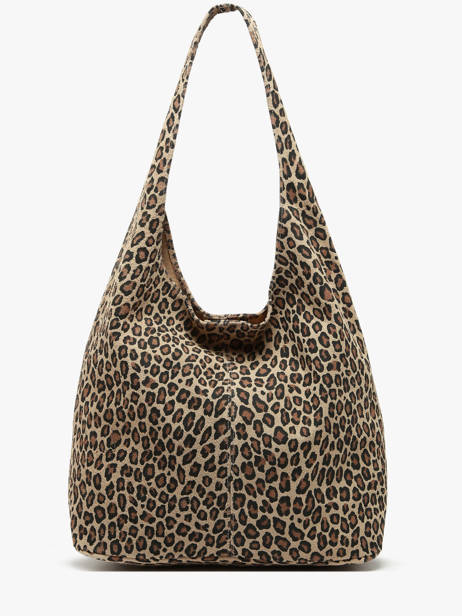 Shoulder Bag Velvet Leopardo Leather Milano Brown velvet leopardo VL24062