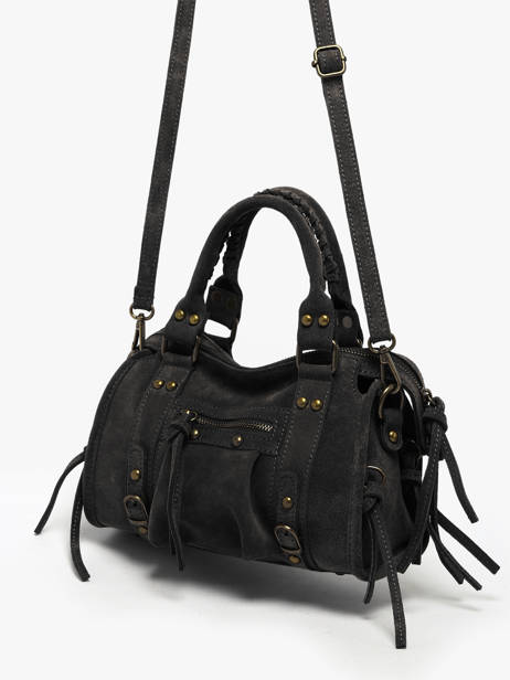 Shoulder Bag Velvet Leather Milano Black velvet VE24093 other view 2