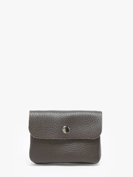 Coin Purse Leather Milano Brown caviar CA23092