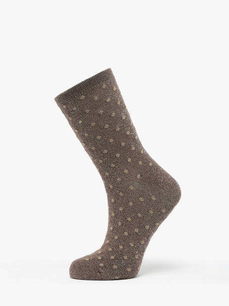 Chaussettes Pieces Marron socks women 17094859