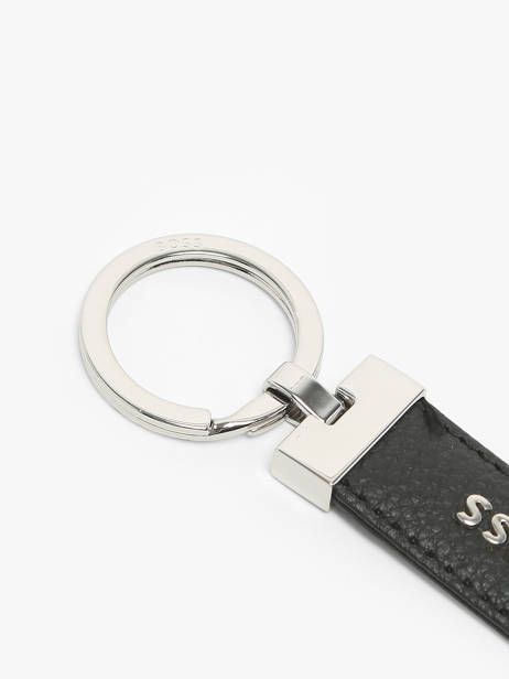 Keychain Leather Hugo boss Black grained HAK416A other view 1