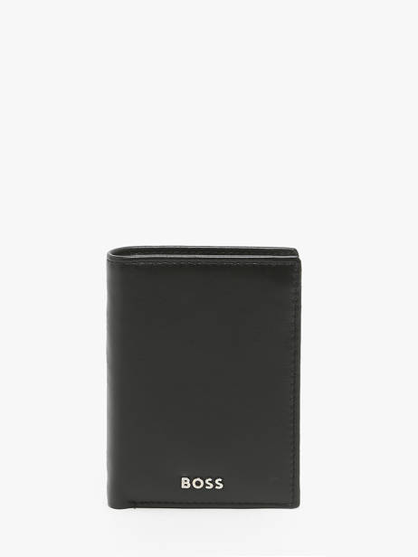 Portefeuille Porte-monnaie Cuir Hugo boss Noir smooth HLG403A