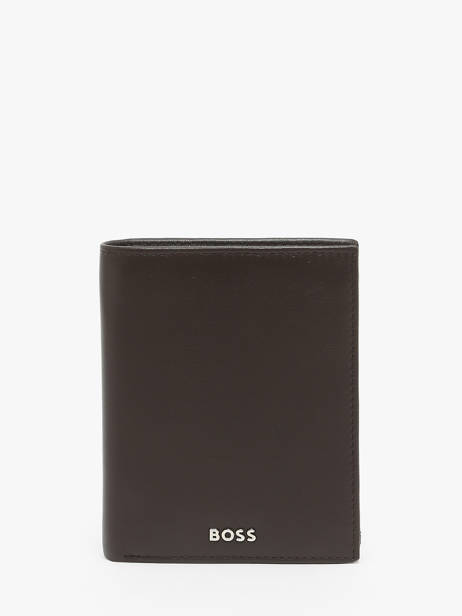 Portefeuille Cuir Hugo boss Marron smooth HLO403Y