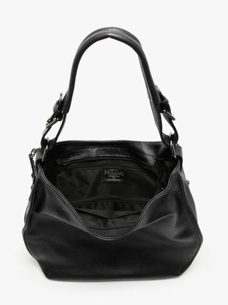 Sac Porté épaule Caviar Cuir Milano Noir caviar CA24069 vue secondaire 3