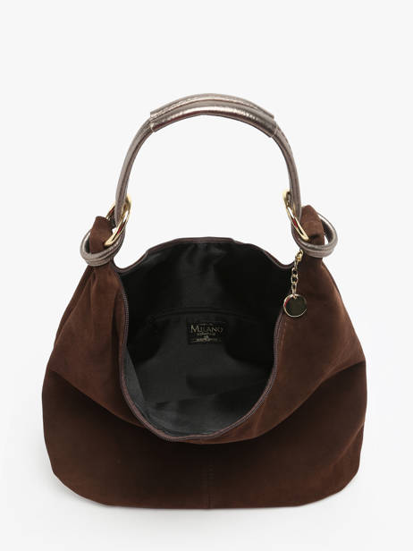 Shoulder Bag Velvet Milano Brown velvet VE24092 other view 3