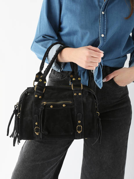 Shoulder Bag Velvet Milano Black velvet VE24094 other view 1