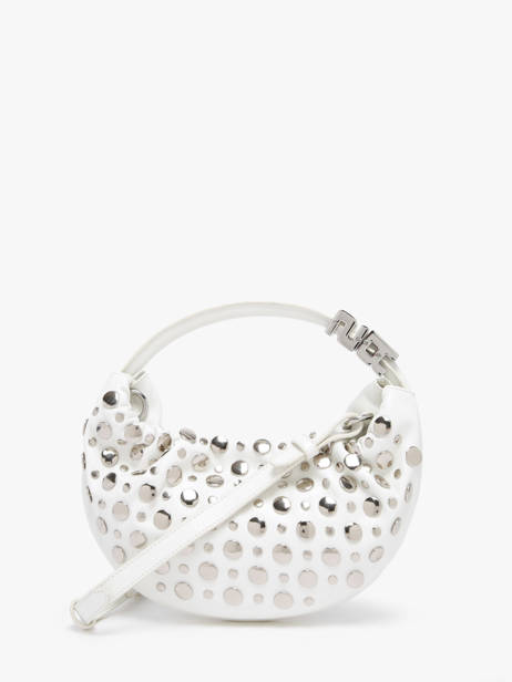 Mini Sac Domino En Cuir Et Studs Sonia rykiel Blanc domino SA15LE14 vue secondaire 5