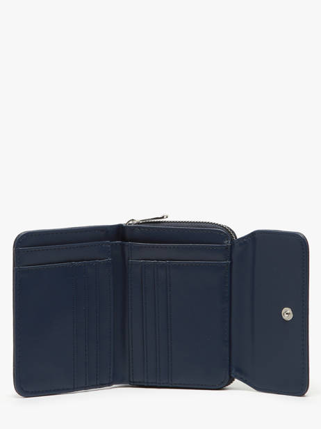 Compact Zip Wallet Classic Miniprix Blue grained H6012 other view 1