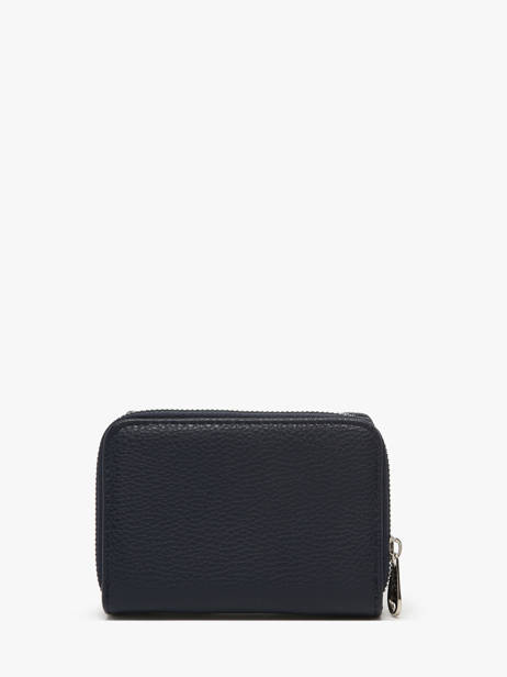 Compact Zip Wallet Classic Miniprix Blue grained H6012 other view 3