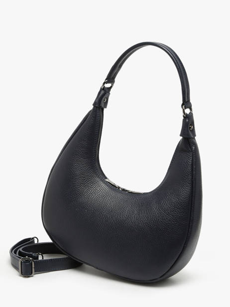 Sac Porté épaule Caviar Cuir Milano Bleu caviar CA24121 vue secondaire 2