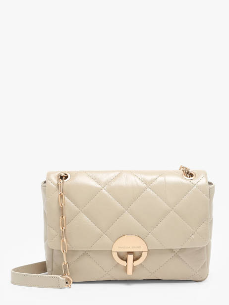 Large Quilted Leather Moon Shoulder Bag Vanessa bruno Beige moon 84V40329