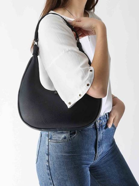 Sac Porté épaule Caviar Cuir Milano Bleu caviar CA24121 vue secondaire 1