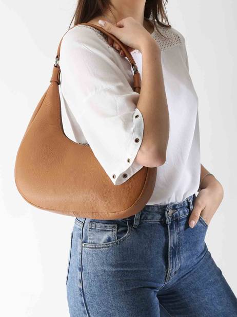 Sac Porté épaule Caviar Cuir Milano Marron caviar CA24121 vue secondaire 1