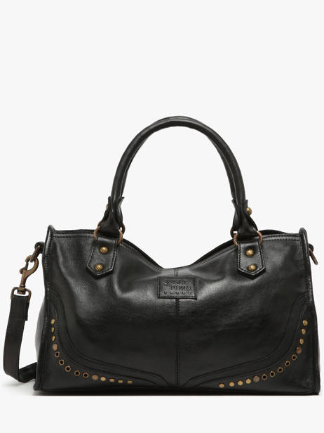 Sac à Main Glam Eyelet Cuir Basilic pepper Noir glam eyelet BGLE22