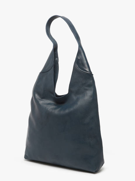 Shoulder Bag Cow Leather Basilic pepper Blue cow BCOW2M other view 2