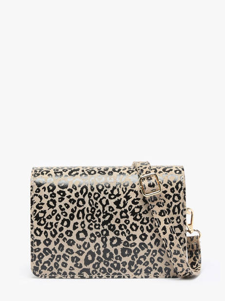 Sac Bandoulière Velvet Leopardo Cuir Milano Beige velvet leopardo VL24115 vue secondaire 4