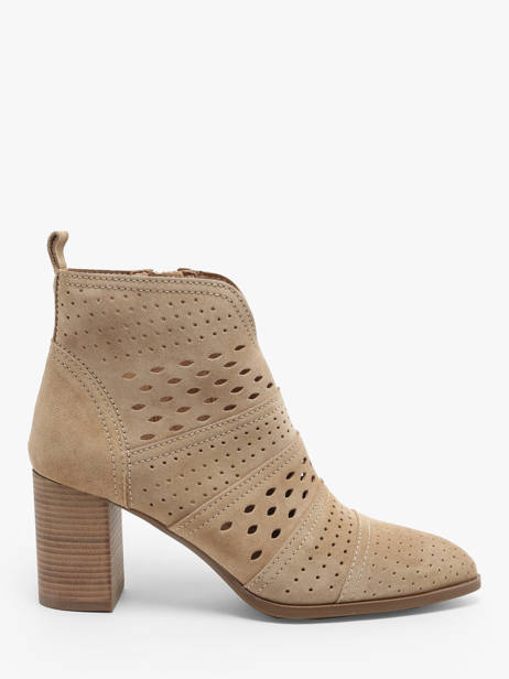 Bottines à Talon City En Cuir Alpe Beige women 53851108