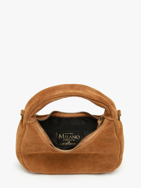 Crossbody Bag Velvet Leather Milano Orange velvet VE24113 other view 3