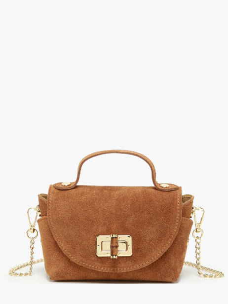 Sac Bandoulière Velvet Cuir Milano Marron velvet VE24117