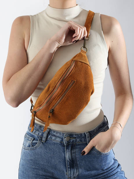 Belt Bag Milano Brown velvet VE24119 other view 1