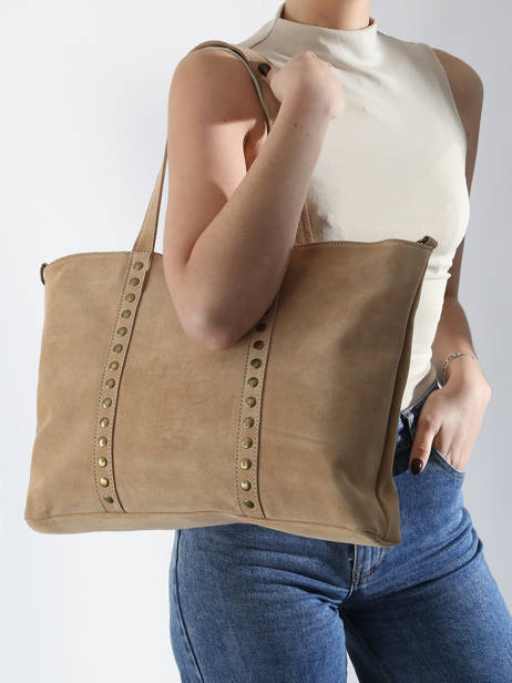 Shoulder Bag Velvet Milano Beige velvet VE24113 other view 1