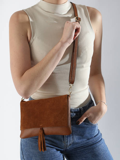 Shoulder Bag Velvet Caviar Leather Milano Brown velvet caviar VC24114 other view 1