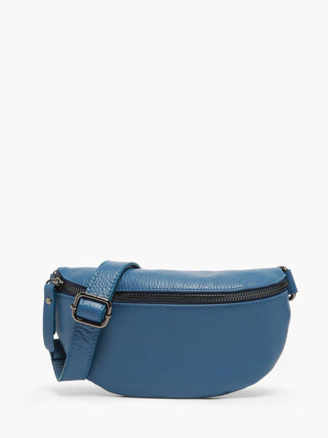 Sac Banane Caviar Cuir Milano Bleu caviar CA19091B