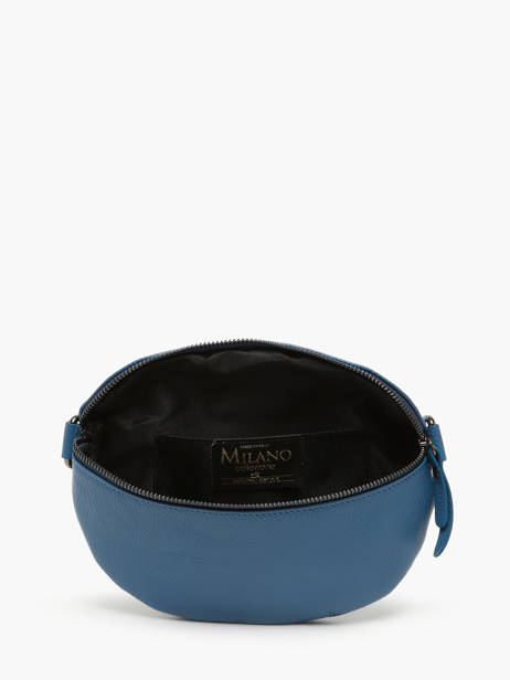 Sac Banane Caviar Cuir Milano Bleu caviar CA19091B vue secondaire 3