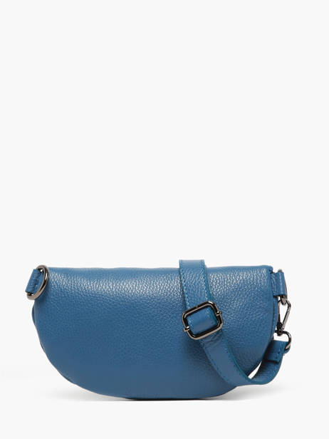 Sac Banane Caviar Cuir Milano Bleu caviar CA19091B vue secondaire 4