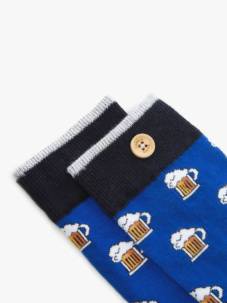 Paire De Chaussettes Leopold Zoe Cabaia Bleu socks ZOE vue secondaire 1