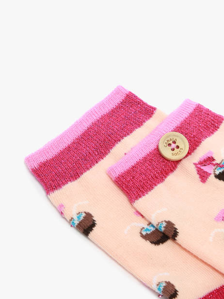 Chaussettes Cabaia Rose socks SON vue secondaire 1