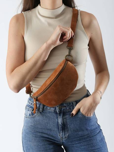 Belt Bag Milano Brown velvet VE19091 other view 1
