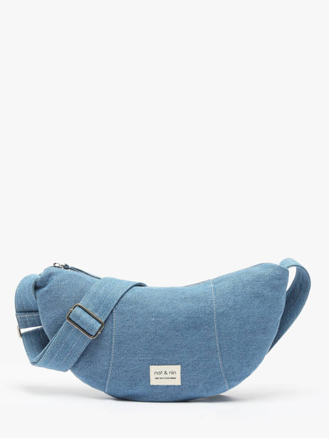 Sac Bandoulière Denim Coton Nat et nin Bleu denim DE